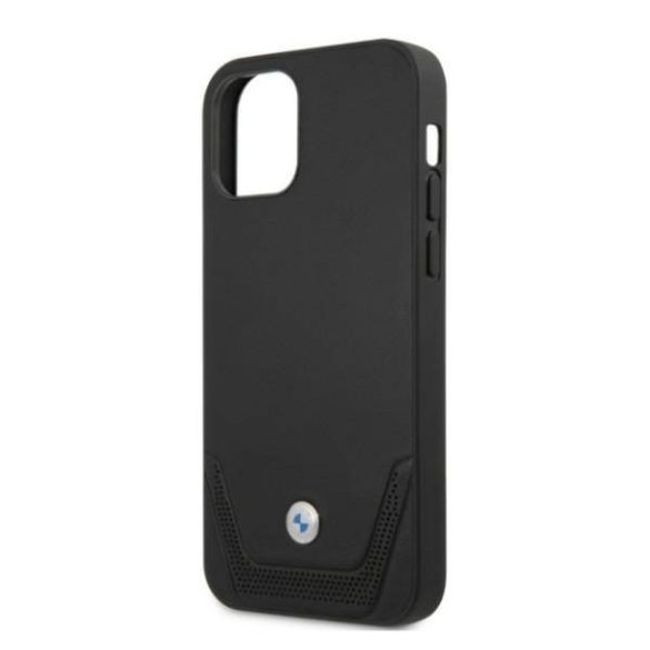 BMW BMHCP12LRSWPK iPhone 12 Pro Max 6,7" fekete bőr perforált keménytok