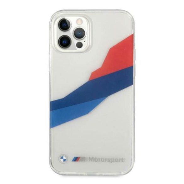 BMW BMHCP12LSKTGT iPhone 12 Pro Max 6,7" átlátszó Motorsport Tricolor keménytok