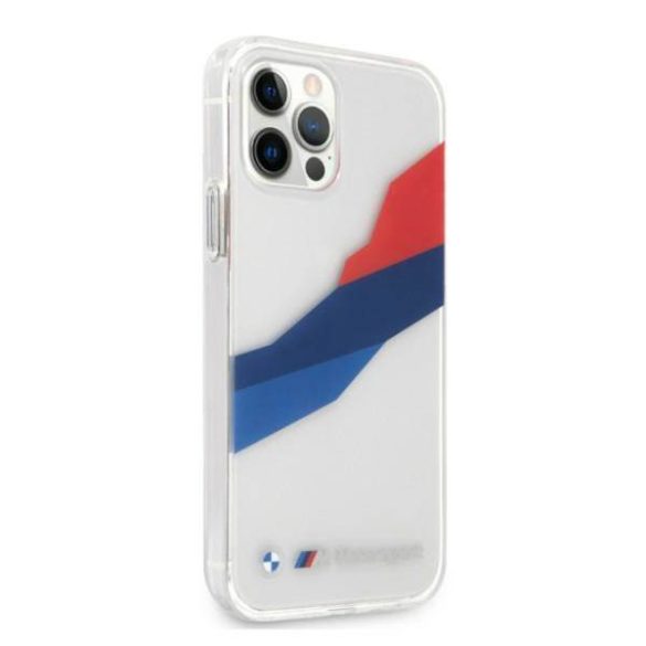 BMW BMHCP12LSKTGT iPhone 12 Pro Max 6,7" átlátszó Motorsport Tricolor keménytok