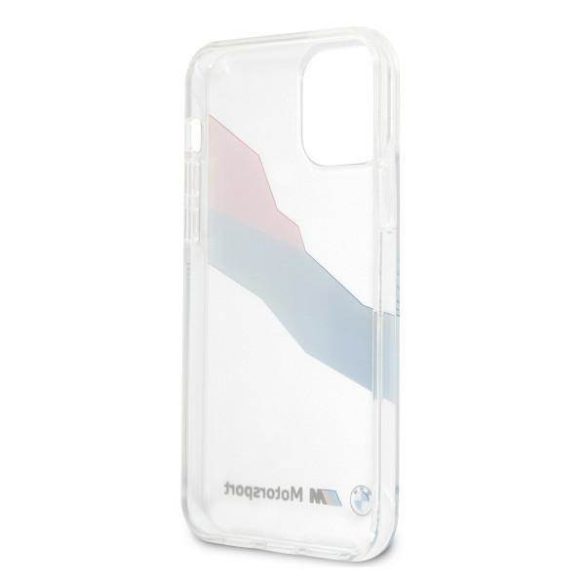 BMW BMHCP12LSKTGT iPhone 12 Pro Max 6,7" átlátszó Motorsport Tricolor keménytok