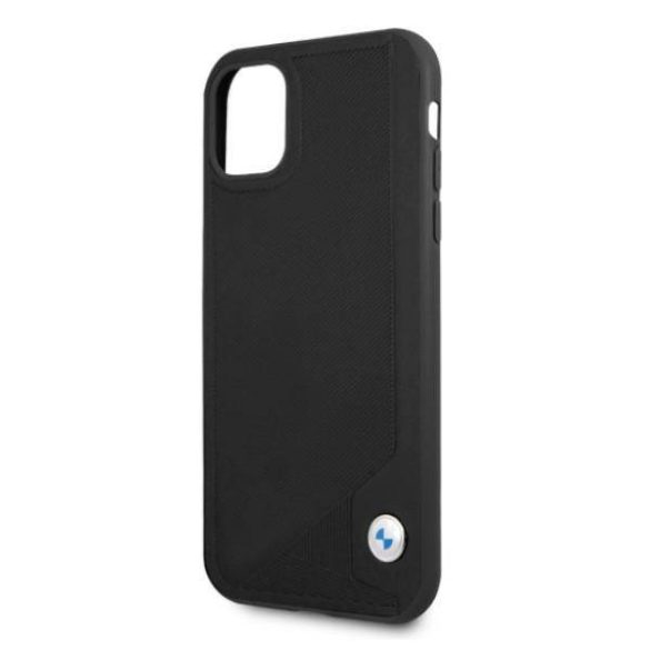BMW BMHCN61RCDPK iPhone 11 6,1" / Xr fekete keménytok Bőr dombornyomott
