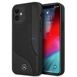   Mercedes MEHCP12SCDOBK iPhone 12 mini 5,4" fekete perforált bőr keménytok