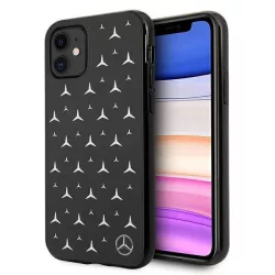   Mercedes MEHCN61ESPBK iPhone 11 6,1" / Xr fekete Ezüst csillag mintás keménytok
