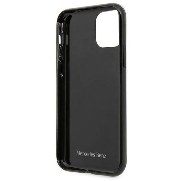 Mercedes MEHCN61ESPBK iPhone 11 6,1" / Xr fekete Ezüst csillag mintás keménytok