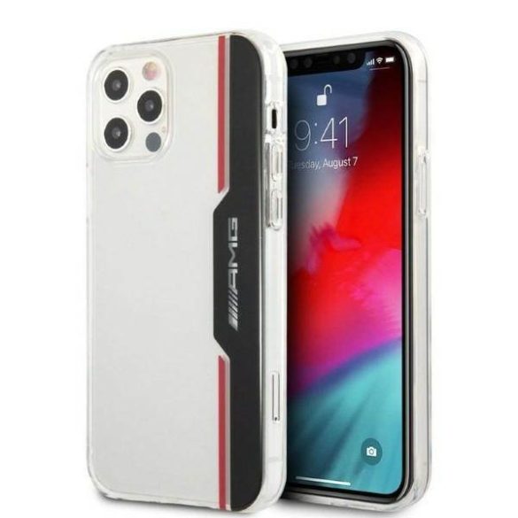 AMG AMHCP12MTVLBR iPhone 12/12 Pro 6,1" átlátszó galvanizált függőleges keménytok