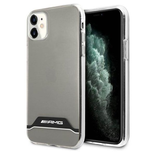 AMG AMHCN61TCBW iPhone 11 / Xr 6,1" átlátszó keménytok Electroplate Fekete és fehér