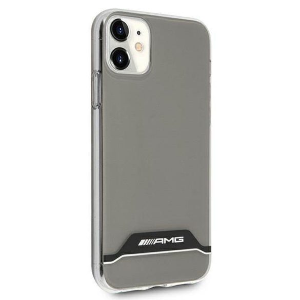 AMG AMHCN61TCBW iPhone 11 / Xr 6,1" átlátszó keménytok Electroplate Fekete és fehér