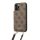 Guess GUHCP12MCB4GB iPhone 12 / 12 Pro 6,1" barna 4G Crossbody kártyatartós keménytok