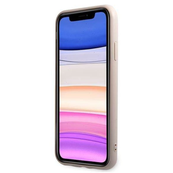 Guess GUHCN61G4GLPI iPhone 11 6,1" / Xr rózsaszín 4G Stripe Collection keménytok