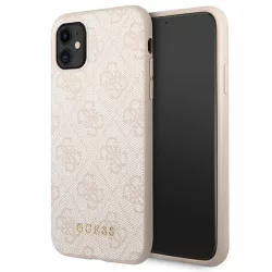   Guess GUHCN61G4GFPI iPhone 11  6,1" rózsaszín keménytok 4G fém arany logó