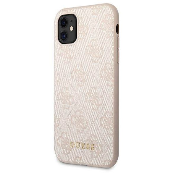 Guess GUHCN61G4GFPI iPhone 11 / Xr 6,1" rózsaszín keménytok 4G fém arany logó