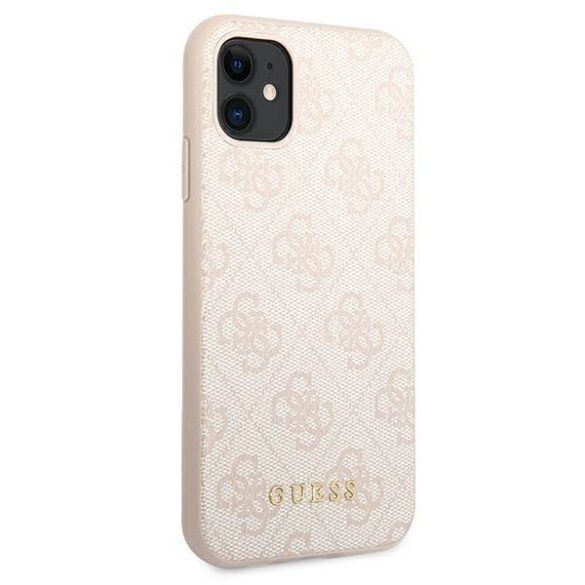 Guess GUHCN61G4GFPI iPhone 11 / Xr 6,1" rózsaszín keménytok 4G fém arany logó