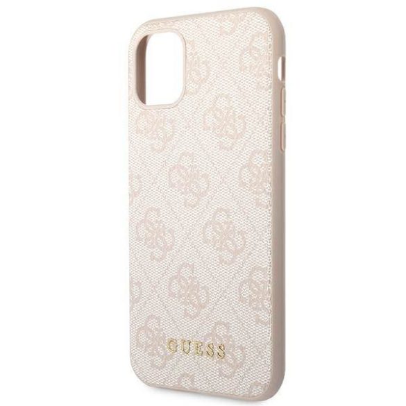 Guess GUHCN61G4GFPI iPhone 11 / Xr 6,1" rózsaszín keménytok 4G fém arany logó