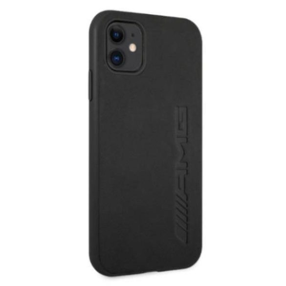 AMG AMHCN61DOLBK iPhone 11 / Xr 6,1" fekete keménytok Bőr Hot Stamped