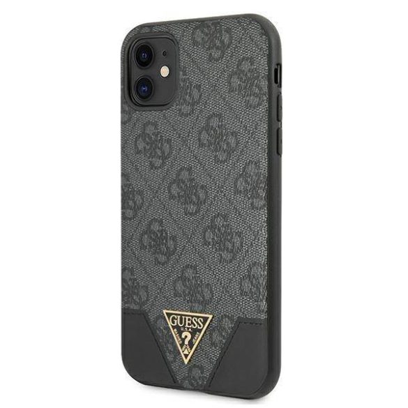 Guess GUHCN61PU4GHBK iPhone 11 6,1" / Xr szürke 4G Triangle Collection keménytok