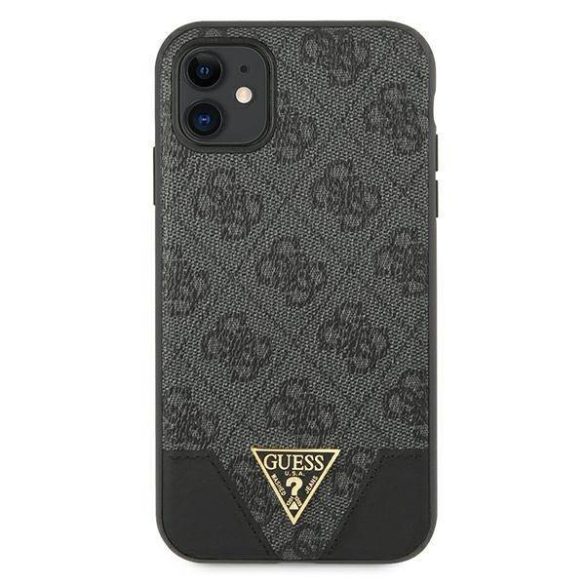 Guess GUHCN61PU4GHBK iPhone 11 6,1" / Xr szürke 4G Triangle Collection keménytok