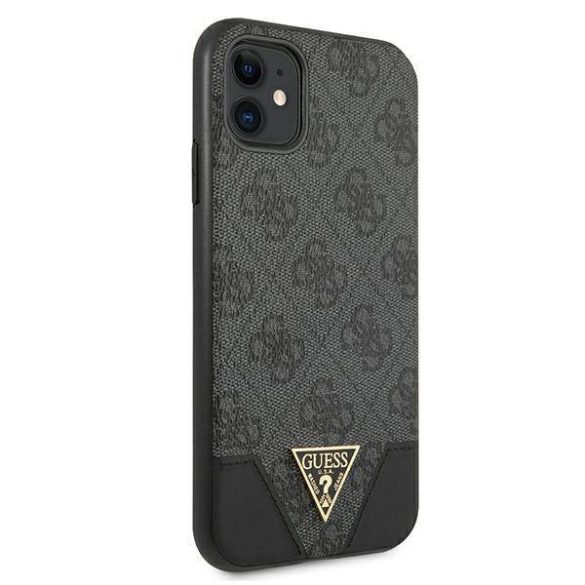 Guess GUHCN61PU4GHBK iPhone 11 6,1" / Xr szürke 4G Triangle Collection keménytok