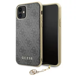   Guess GUHCN61GF4GGR iPhone 11 6,1" / Xr szürke 4G Charms Collection keménytok
