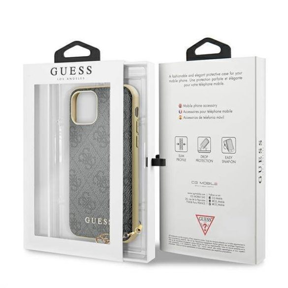 Guess GUHCN61GF4GGR iPhone 11 6,1" / Xr szürke 4G Charms Collection keménytok