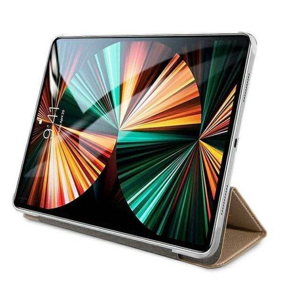 Guess GUIC12PUSASGO iPad 12,9" 2021 arany Saffiano Collection könyvtok