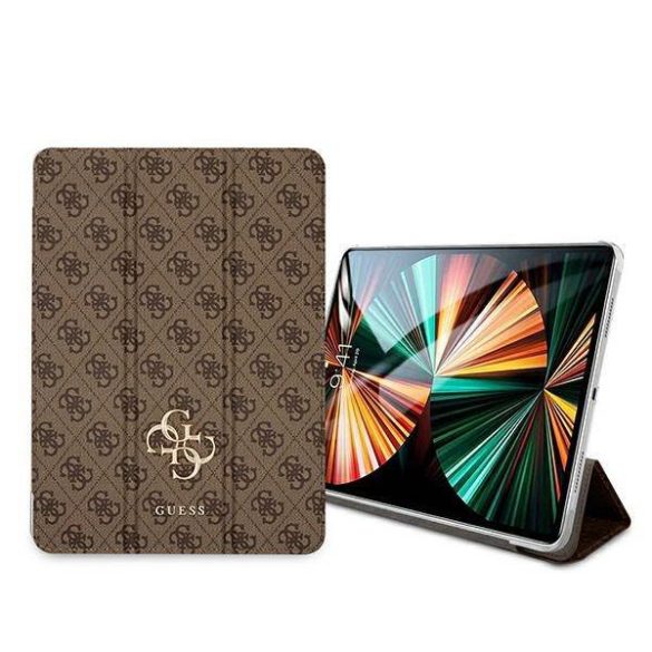 Guess GUIC12G4GFBR iPad 12,9" 2021 barna 4G Collection könyvtok