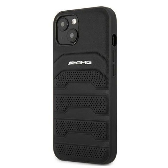 AMG AMHCP13SGSEBK iPhone 13 mini 5,4" fekete dombornyomott keménytok