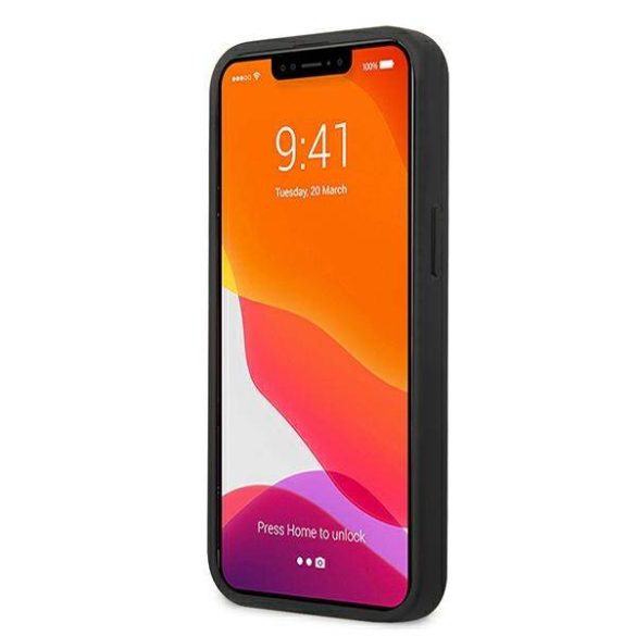 AMG AMHCP13SGSEBK iPhone 13 mini 5,4" fekete dombornyomott keménytok