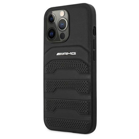 AMG AMHCP13LGSEBK iPhone 13 Pro / 13 6,1" fekete dombornyomott keménytok