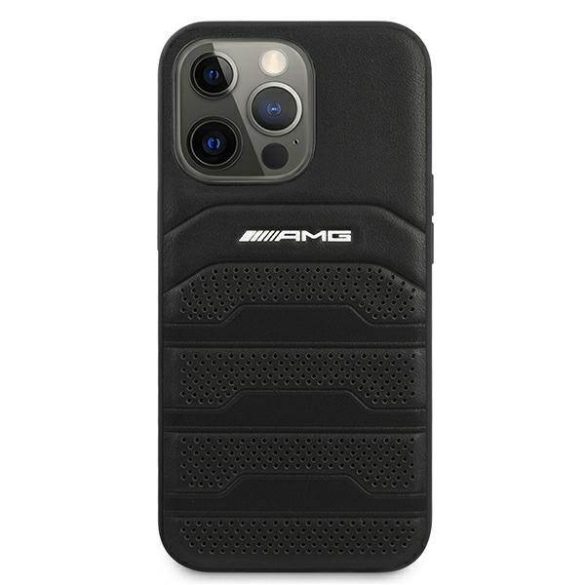 AMG AMHCP13LGSEBK iPhone 13 Pro / 13 6,1" fekete dombornyomott keménytok