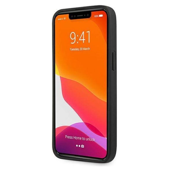 AMG AMHCP13LGSEBK iPhone 13 Pro / 13 6,1" fekete dombornyomott keménytok