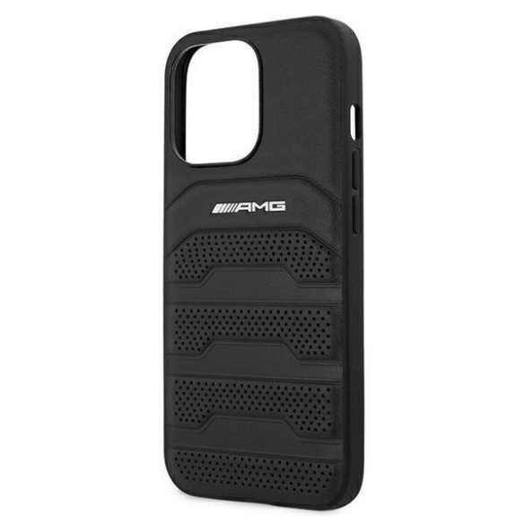 AMG AMHCP13LGSEBK iPhone 13 Pro / 13 6,1" fekete dombornyomott keménytok