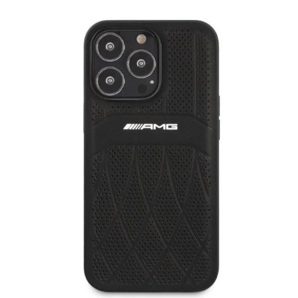 AMG AMHCP13LOSDBK iPhone 13 Pro / 13 6,1" fekete keménytok ívelt vonalakkal