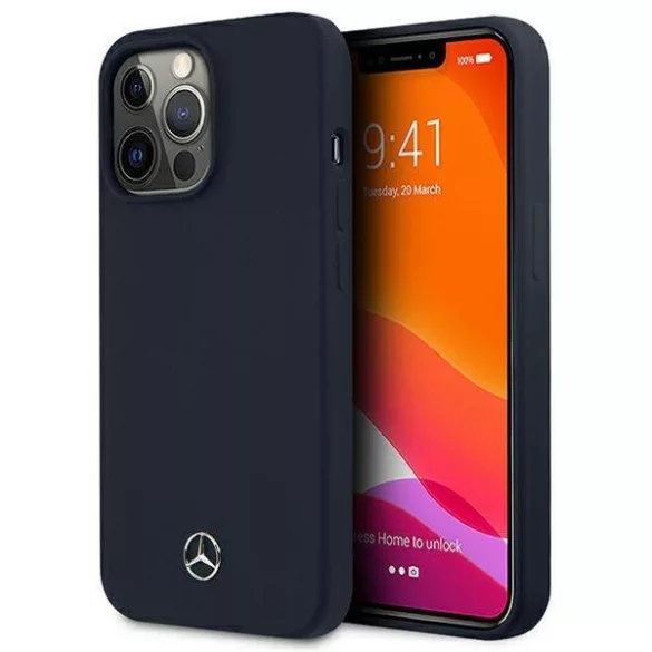 Mercedes MEHCP13LSILNA iPhone 13 Pro / 13 6,1" kék keménytok Silicone Line