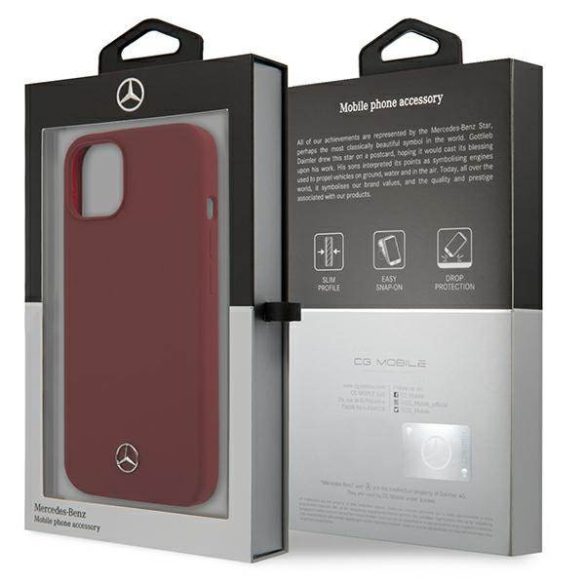 Mercedes MEHCP13SSILRE iPhone 13 mini 5,4" piros keménytok Silicone Line