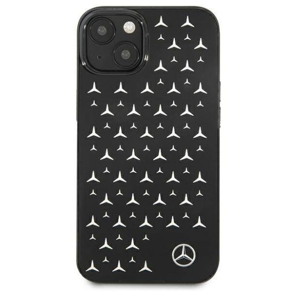 Mercedes MEHCP13SESPBK iPhone 13 mini 5,4" fekete ezüst csillag mintás keménytok