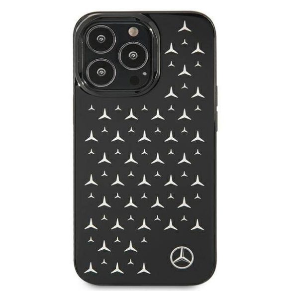 Mercedes MEHCP13LESPBK iPhone 13 Pro / 13 6,1" fekete ezüst csillag mintás keménytok