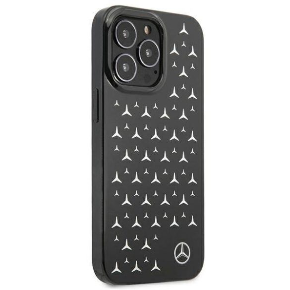 Mercedes MEHCP13LESPBK iPhone 13 Pro / 13 6,1" fekete ezüst csillag mintás keménytok