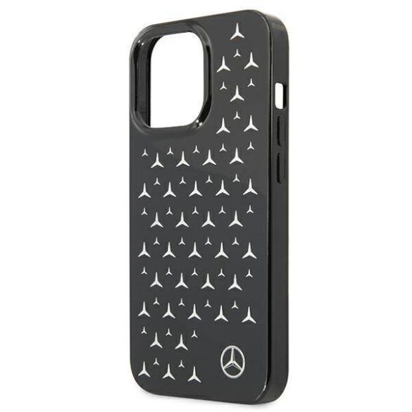 Mercedes MEHCP13LESPBK iPhone 13 Pro / 13 6,1" fekete ezüst csillag mintás keménytok