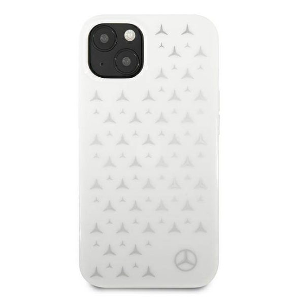 Mercedes MEHCP13SESPWH iPhone 13 mini 5,4" fehér ezüst csillag mintás keménytok