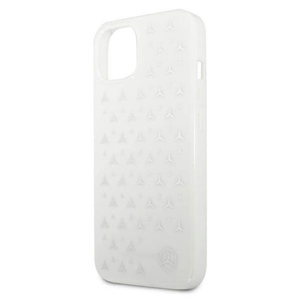 Mercedes MEHCP13SESPWH iPhone 13 mini 5,4" fehér ezüst csillag mintás keménytok
