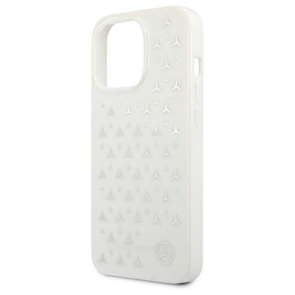 Mercedes MEHCP13LESPWH iPhone 13 Pro / 13 6,1" fehér ezüst csillag mintás keménytok