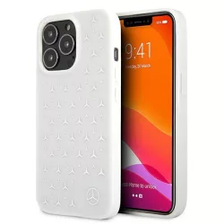   Mercedes MEHCP13XESPWH iPhone 13 Pro Max 6,7" fehér ezüst csillag mintás keménytok