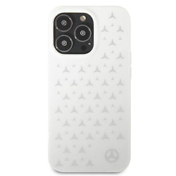 Mercedes MEHCP13XESPWH iPhone 13 Pro Max 6,7" fehér ezüst csillag mintás keménytok