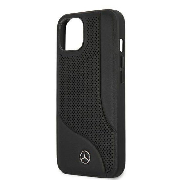 Mercedes MEHCP13SCDOBK iPhone 13 mini 5,4" fekete bőr perforált keménytok
