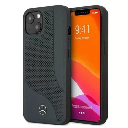   Mercedes MEHCP13SCDONA iPhone 13 mini 5,4" kék bőr perforált keménytok