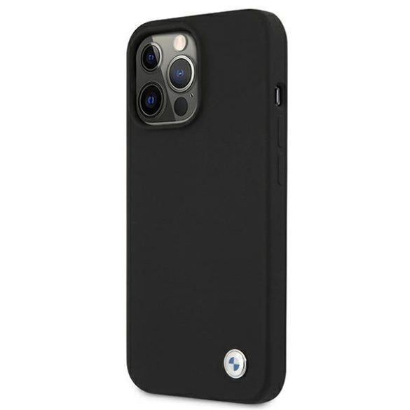 Etui BMW BMHCP13LMSILBK iPhone 13 Pro / 13 6.1" fekete keménytok szilikon aláírással