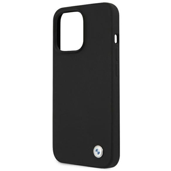 Etui BMW BMHCP13LMSILBK iPhone 13 Pro / 13 6.1" fekete keménytok szilikon aláírással