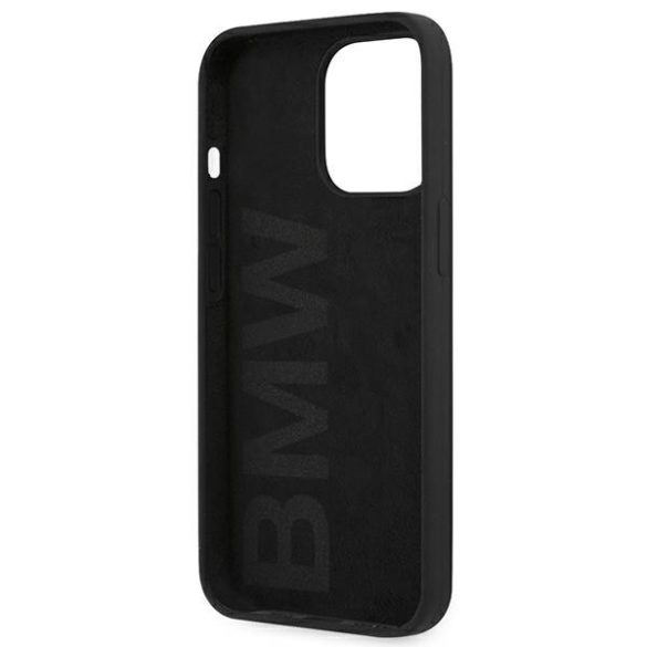 Etui BMW BMHCP13LMSILBK iPhone 13 Pro / 13 6.1" fekete keménytok szilikon aláírással