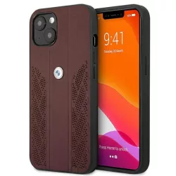   BMW BMHCP13SRSPPR iPhone 13 mini 5,4" piros bőr Curve perforált keménytok