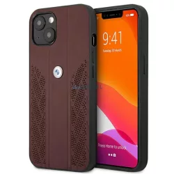   BMW BMHCP13SRSPPR iPhone 13 mini 5,4" piros bőr Curve perforált keménytok